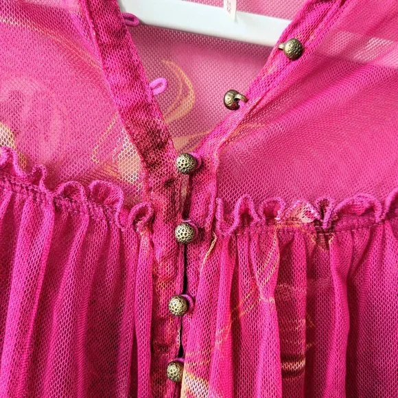 Free People Time for Shine Mesh Cropped Blouse - Picture 6 of 11